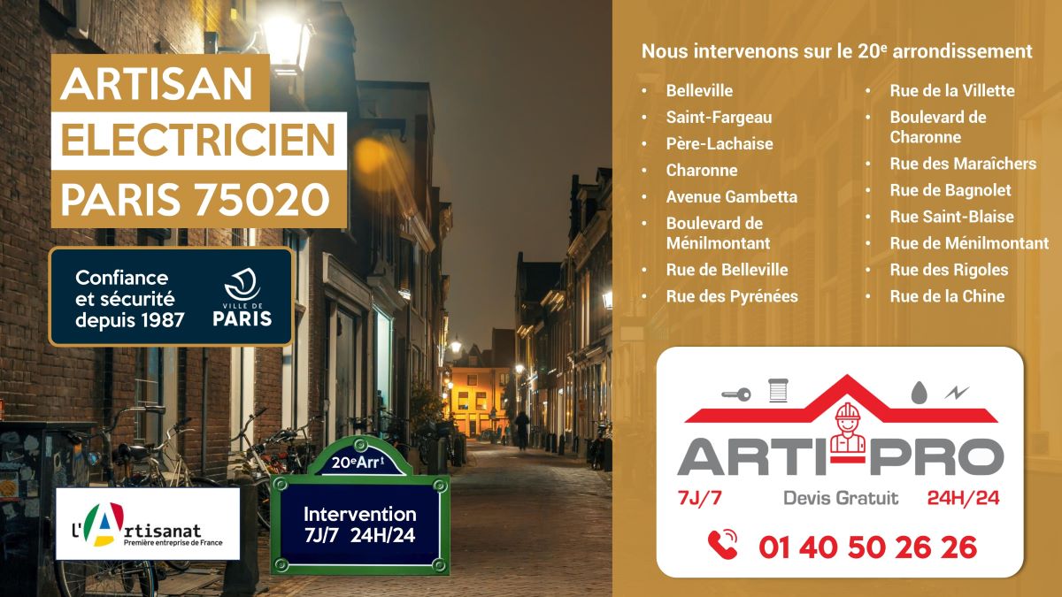 Solutions électriques sur mesure - Arti Pro, Rue de Ménilmontant, 75020 Paris